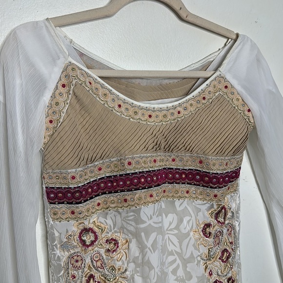 T19 Handmade DIY Afghan Maxi Dress with bell sleeves - Picture 11 of 16